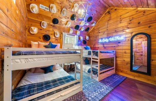 Pigeon Forge House | 1 mile from Parkway, Game, Fire Pit, Hot Tub, Shared Pool, Pets Welcome!