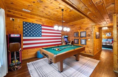 Pigeon Forge House | 1 mile from Parkway, Game, Fire Pit, Hot Tub, Shared Pool, Pets Welcome!