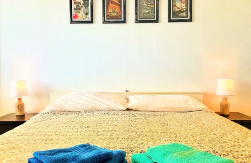Latsi Apartment | 100m from the sea. Front patio and back garden/veranda