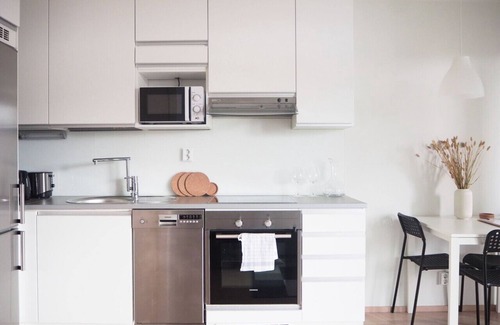 Tampere Apartment | 1BR with Balcony at Ratina next to Lake Pyhäjärvi