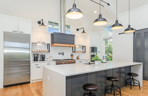 Dune Allen Beach House | 30 BAIRD: Modern BOHO Beach Home by Stinky's, 50ft Private Pool, Carriage house, Golf cart available