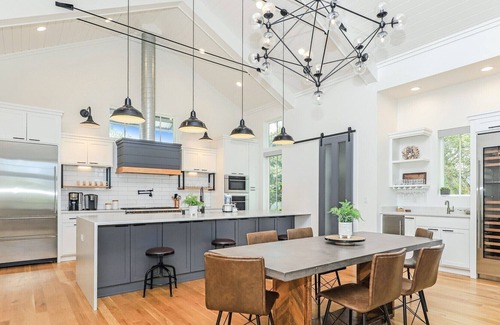 Dune Allen Beach House | 30 BAIRD: Modern BOHO Beach Home by Stinky's, 50ft Private Pool, Carriage house, Golf cart available