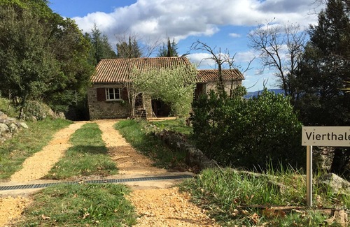 Sanilhac House | 350 year old sandstone house with beautiful view of the valley and inner courtyard + terrace