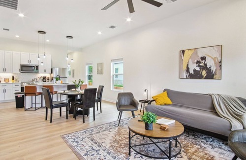 Near East Side Apartment | 3BR-2BA Cityscape Haven with Panoramic Tower View!