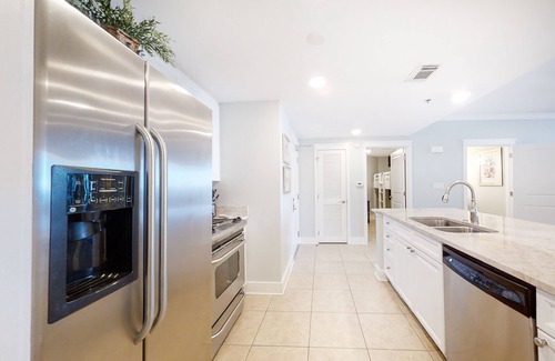 Fort Walton Beach Condo | 3rd Floor Beach-Chic Condo On Okaloosa Island Waterfall, Lazy River