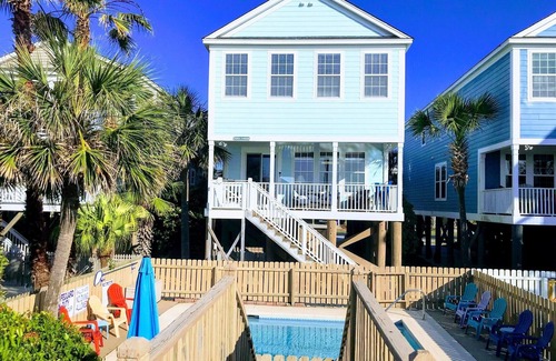 Surfside Beach House | 5 Bedroom & 5 Bath Beachfront House w/Private Pool, Hot Tub & Beach Boardwalk!