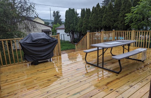 Corning House | 5 min to the Corning Museum of Glass! Family-sized Duplex w/pool table & patio