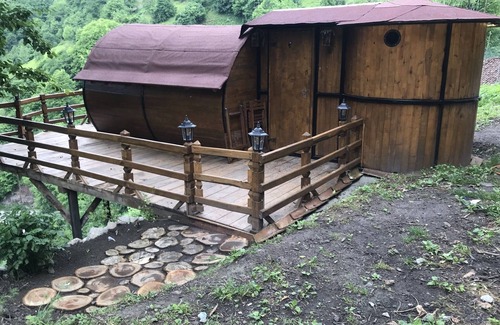 Ayder House | A jaccuzi,a BBQ,a terrace and a mini-kitchen.