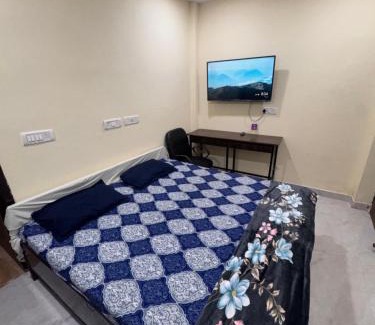 Old Rajinder Nagar Apartment | AC room with attached washroom