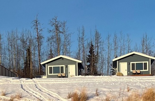 Big Lake Cabin | Aero View Cabin 1 with Mountain & Airport Views