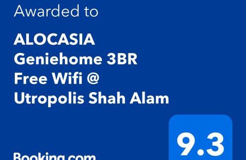 Shah Alam Apartment | ALOCASIA Geniehome 3BR Free Wifi @ Utropolis Shah Alam