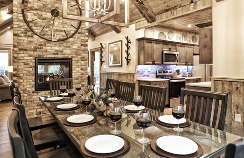 Chalet Village North Cabin | AMAZING Luxury Cabin! Stunning Views! Fire Pits! Playground! Theater! Game Room!