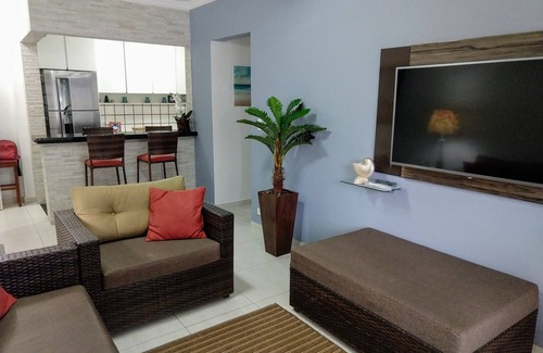 Tombo Apartment | Amplo ap. 62m com sacada,1 dorm. 2 ban. cozinha americana 150m da Praia do Tombo