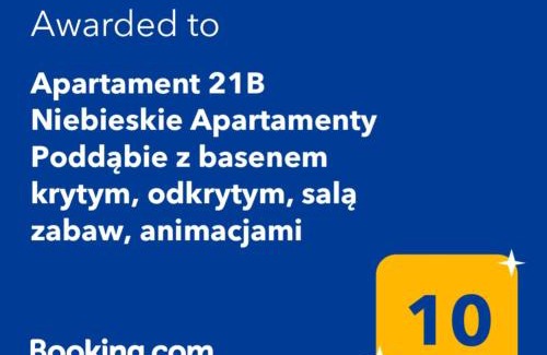 Poddabie Apartment | Apartament 21B Niebieskie Apartamenty z basenem krytym, odkrytym, salą zabaw, animacjami