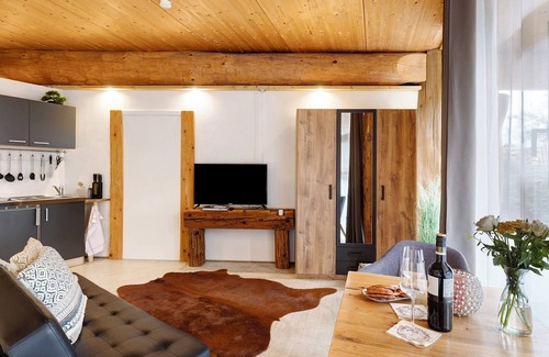 Rosenfeld Apartment | Apartment '-3-die Drei, Studio 35qm' with Private Terrace, Shared Garden and Wi-Fi