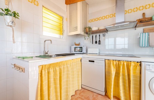 Colonia Sant Jordi Apartment | Apartment 'Beachfront Penthouse' with Sea View, Wi-Fi and Air Conditioning