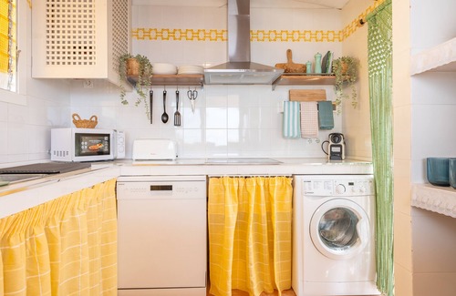 Colonia Sant Jordi Apartment | Apartment 'Beachfront Penthouse' with Sea View, Wi-Fi and Air Conditioning