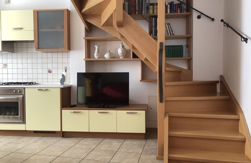 Cles Apartment | Apartment in the historic center of Cles with covered parking space