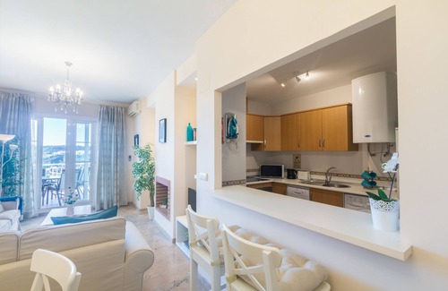 Alcorrin Apartment | Apartment "Las Colinas Princess Kristina" with Sea View, Shared Pool & Wi-Fi