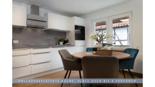 Edesheim Apartment | Apartment Leinetal - bester Schlafkomfort in hochwertiger Hotelbettwäsche, 3 Zimmer - große Küche, Duschbad & Parkplatz