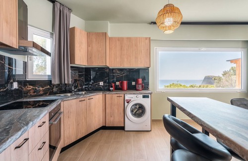 Stegna Apartment | Apartment 'Solymar Prive Sea View' with Sea View, Wi-Fi and Air Conditioning