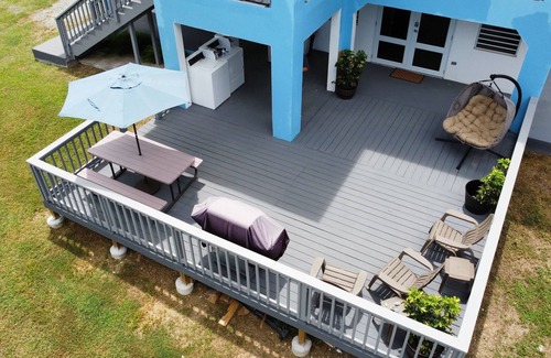 Sion Farm Apartment | Apt. #2 Front of Deck with newly updated Deluxe King Bed! Sweet Dreams!