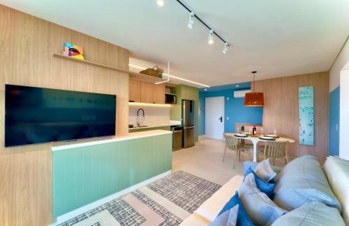 Itacolomi Apartment | Apto 3 Quartos Condomínio Resort Completo Pé na areia com Piscina borda Infinita, Beach Tennis, Academia, Sala de Jogos, Brinquedoteca, Playground e Portaria 24H 2 Quartos com Ar-Condicionado, Churrasqueira Privativa Reserve Agora e Viva essa Experiência