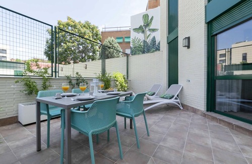 Carabanchel Apartment | Aurora Stays by Charming, Cozy apartment with patio and parking
