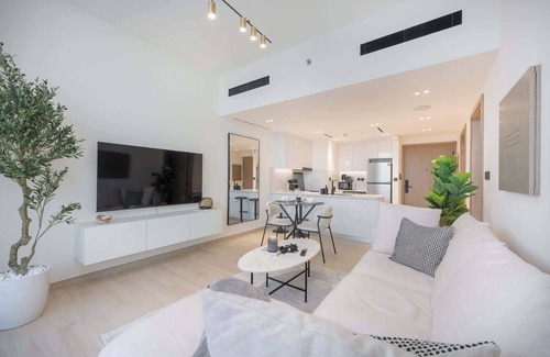 Jumeirah Village Circle Apartment | Awesome 1-Bedroom Apartment Perfect for 4 in JVC, Near to Dubai Miracle Garden