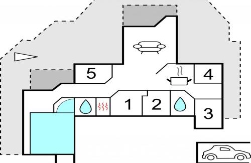 Spodsbjerg House | Awesome Home In Rudkøbing With Sauna