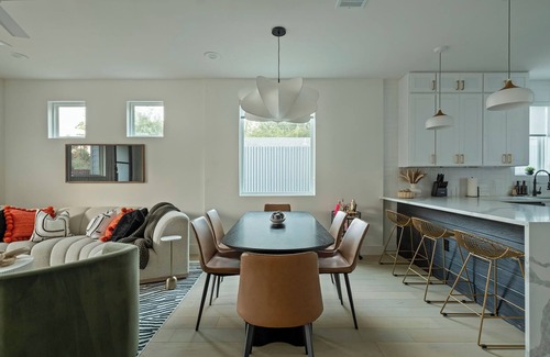 Central East Austin House | Bach & Bubbly House - 5BR, Pool, Gym & Glam Room