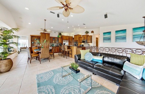 Marineland Acres House | Beach Home with Amazing Oasis Pool, Spa, Waterfall, Fire Pit, Bikes