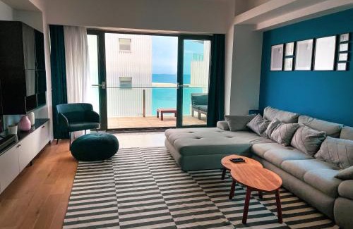 Constanta Apartment | Beachfront Designer Apt, 100 sqm, 2-bath, huge terrace on the sea shore