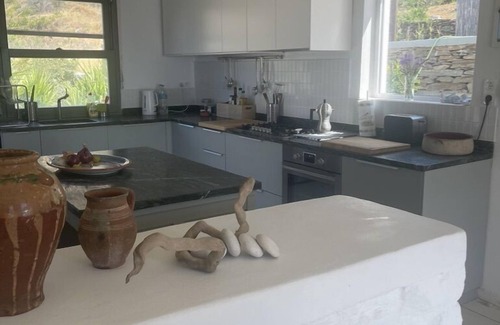 Vourkari House | Beachfront villa with private pool and sea views