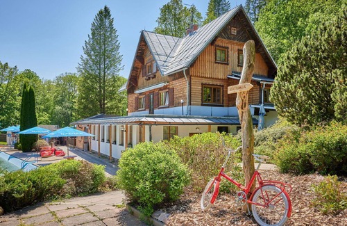 Mlade Buky House | Beautiful private villa for 21 people with pool, WIFI, TV, terrace and pets allowed