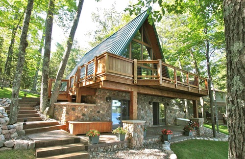 Minocqua Ski Chalet | Beautiful A Frame Chalet On Lake Minocqua Chain