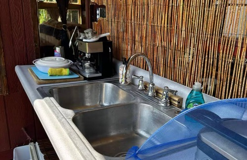 Reedsport Cabin | Beautiful cabin with view of garden, coastal hills and elk