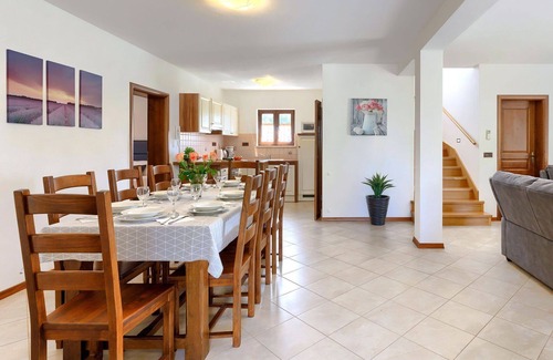 Vosteni Villa | Beautiful private villa for 8 guests with A/C, private pool, WIFI, hot tub, TV and patio