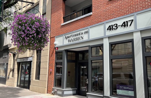 Downtown Syracuse Apartment | Beautiful Suite with Balcony overlooking Warren St in Syracuse