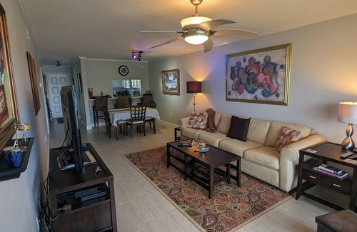 Cocoa Isles Condo | Beautiful sunsets from this ground floor Waterfront Condo - 3 month minimum