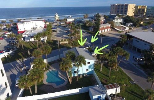 New Smyrna Beach House | Bikini Top Duplex with Pool ~ 2 Minutes from Beach Flagler Avenue