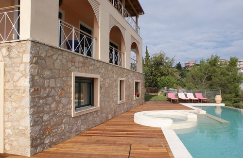Theologos Villa | Breathtaking mediterranean view, large private infinite Pool & Jacuzzi !