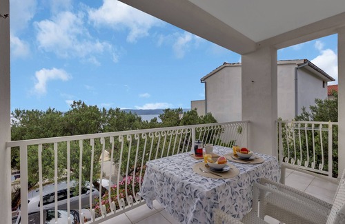 Brela Apartment | Brela Fewo A3 mit Grossem Balkon und Schone Aussicht auf Inseln, Ruhige Lage