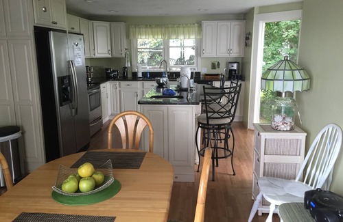 Jamestown Shores House | Bright Waterfront Home with Beach & Mooring