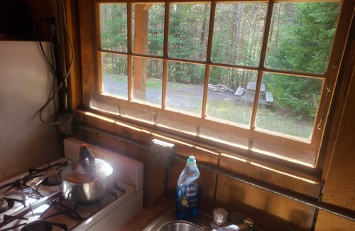 Jamaica Cabin | Cabin-7 minutes to Ski Stratton-Woodstove-Firepit-Brook On Property-Views-Dog OK