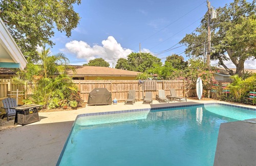 Port Canaveral Cottage | Cape Canaveral Cottage w/Pool - Walk to Beach!