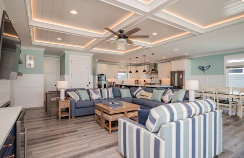 Yaupon Beach House | Carolina Dreamin': Oceanfront w/Private Pool, Hot Tub, Elevator!