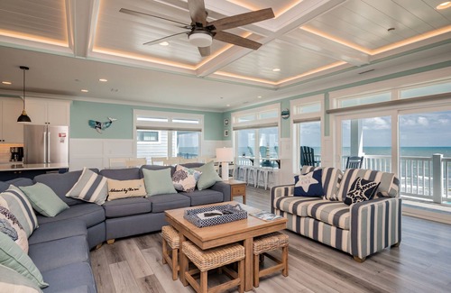 Yaupon Beach House | Carolina Dreamin': Oceanfront w/Private Pool, Hot Tub, Elevator!