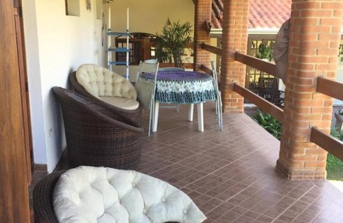 Quadra House | Casa aluguel temporada com piscina, 3 dormitórios e mezanino com sofá cama