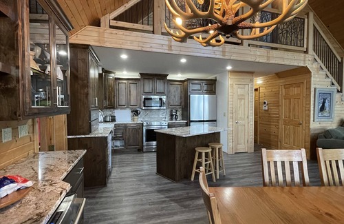 Webster Ski Chalet | Cedar Chalet with Hot Tub on Devils Lake, Webster, WI